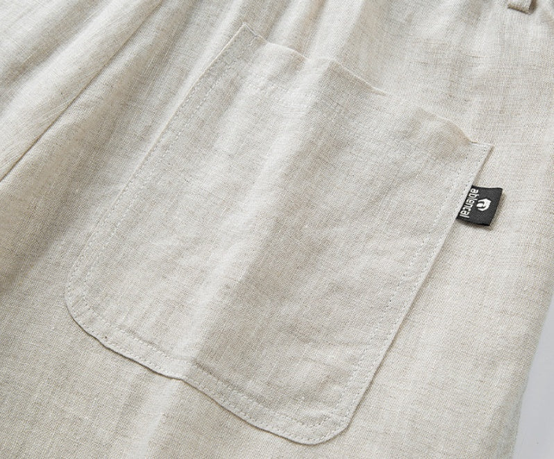 Linen Wide-Leg Pants