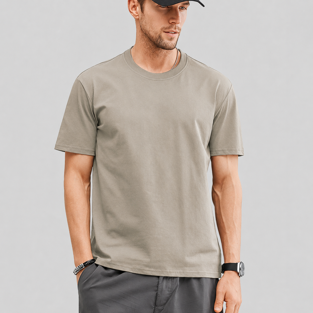 Nova Essential Crewneck Cotton T-Shirt