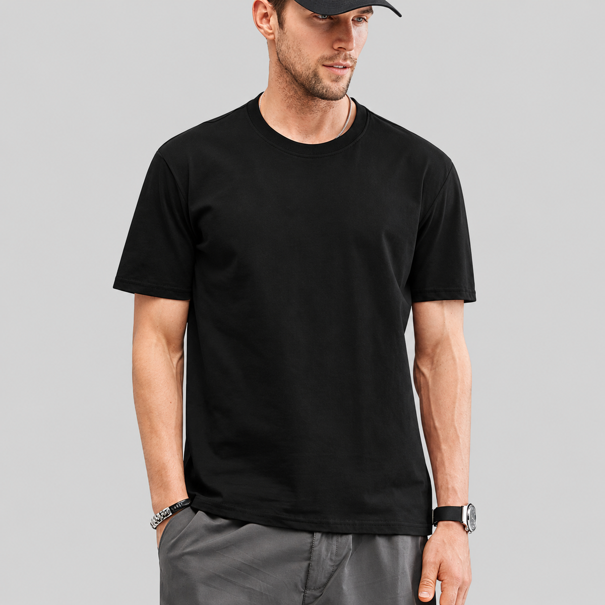 Nova Essential Crewneck Cotton T-Shirt