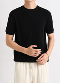 Corven Ribbed Knit Crewneck T-Shirt