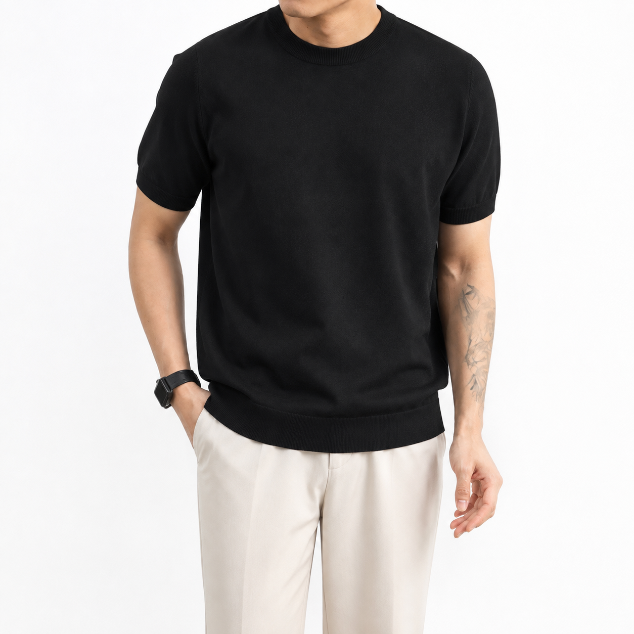Loran Fine Knit Crewneck T-Shirt