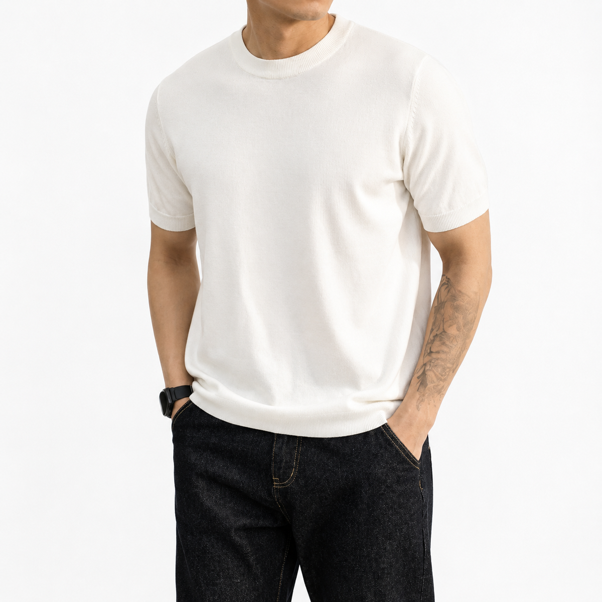 Loran Fine Knit Crewneck T-Shirt