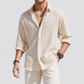 Ferrando Classic Collar Linen Shirt
