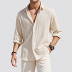 Ferrando Classic Collar Linen Shirt