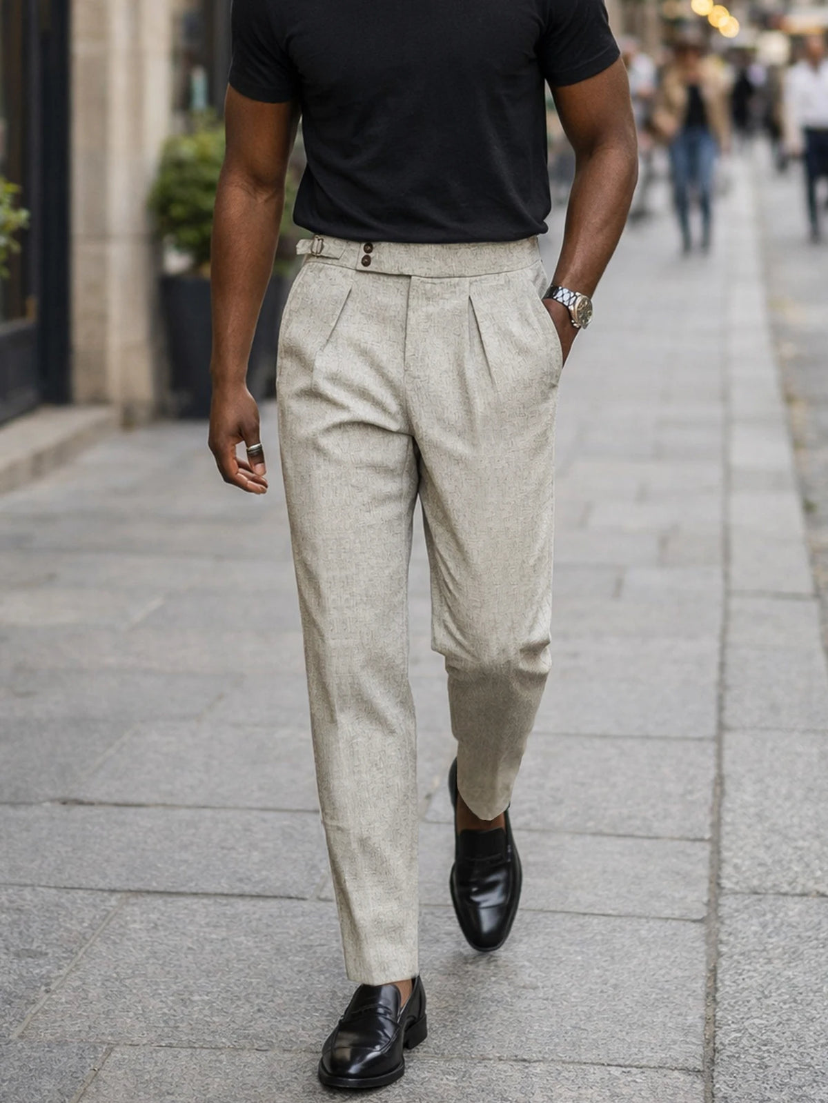 Corren Pleated Wide-Leg Trousers