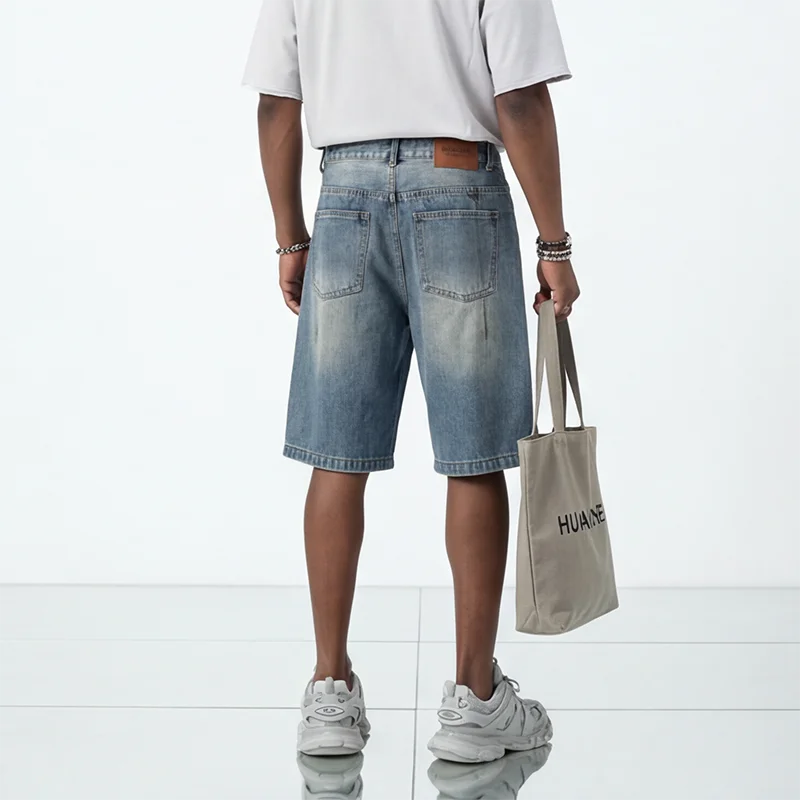 Draven Straight-Leg Faded Denim Shorts