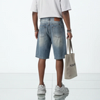 Draven Straight-Leg Faded Denim Shorts