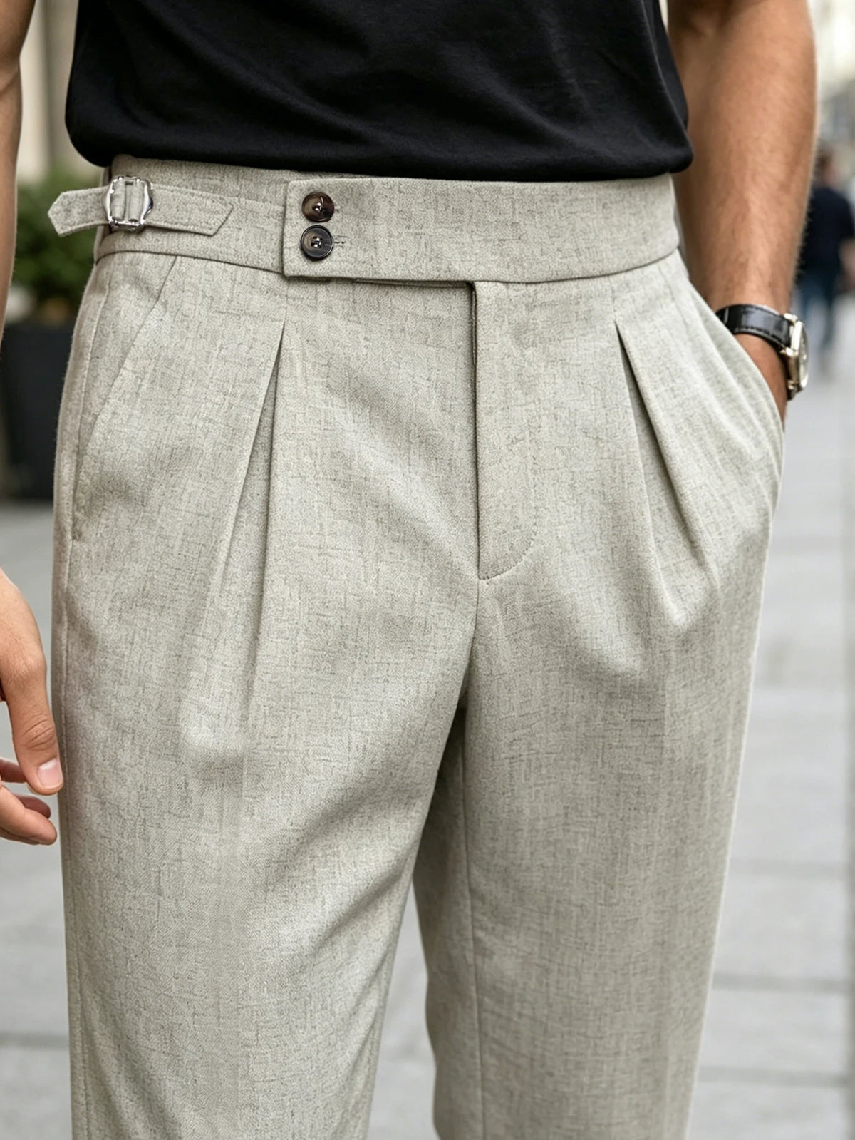 Corren Pleated Wide-Leg Trousers