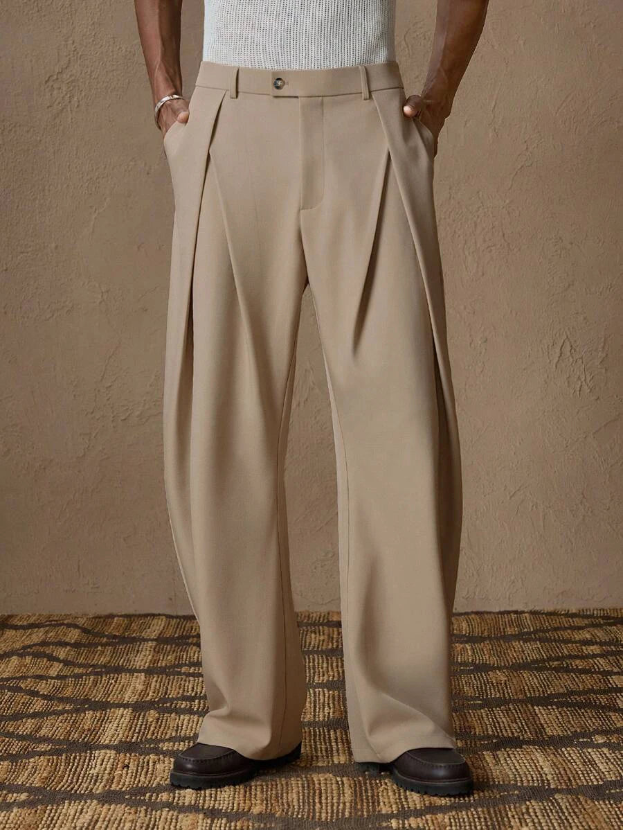 Veyland Pleated Wide-Leg Trousers