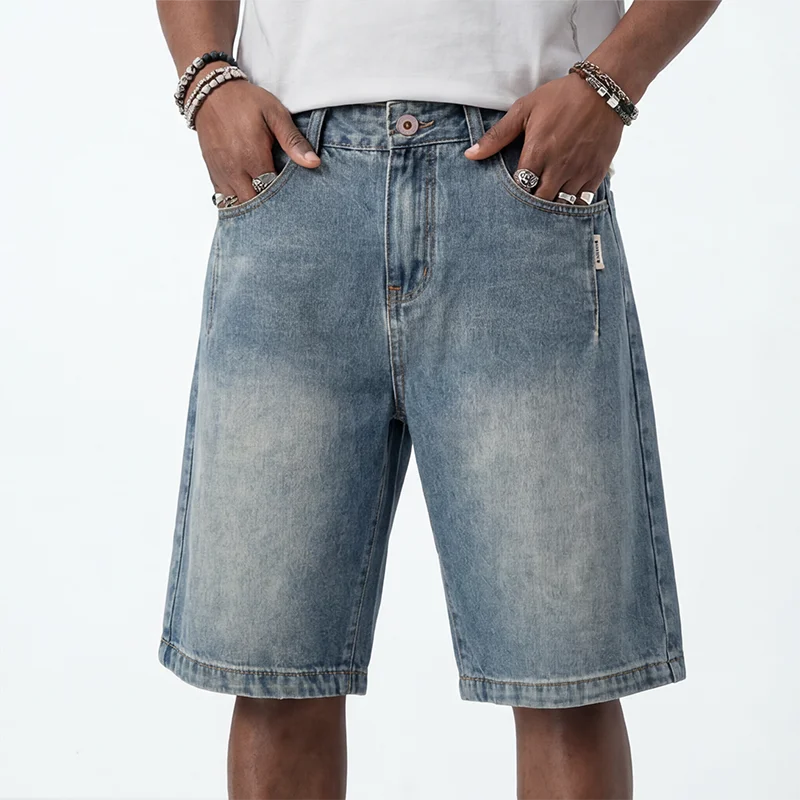 Draven Straight-Leg Faded Denim Shorts