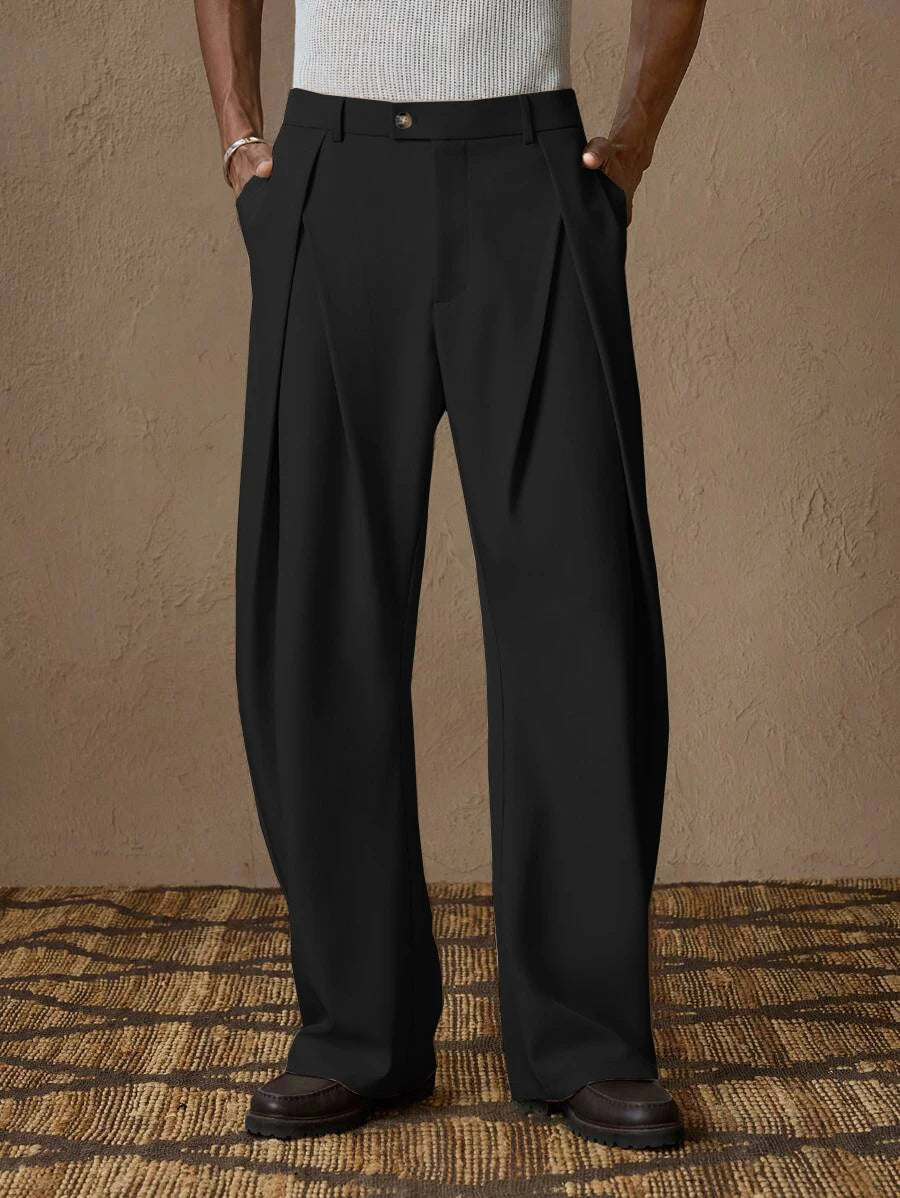 Veyland Pleated Wide-Leg Trousers
