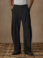 Veyland Pleated Wide-Leg Trousers